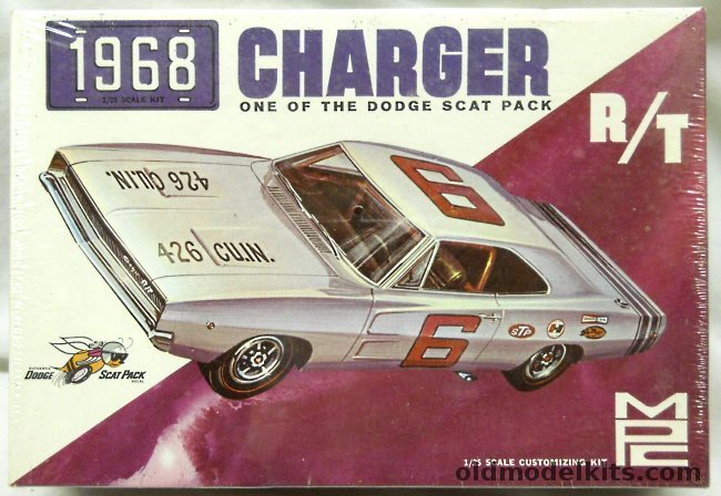 MPC 1/25 1968 Dodge Charger R/T - Stock / NASCAR / Custom / Drag, 768-200 plastic model kit